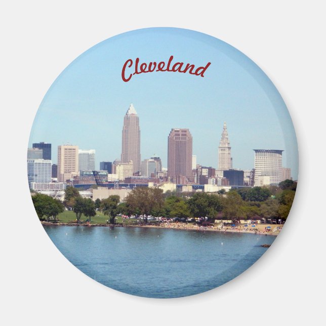 Cleveland, Ohio Round Magnet (Front)