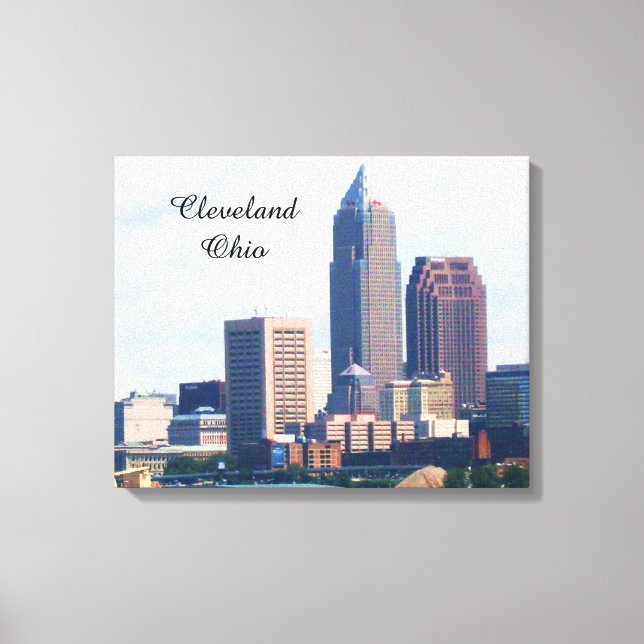 CLEVELAND OHIO SKYLINE canvas (Front)