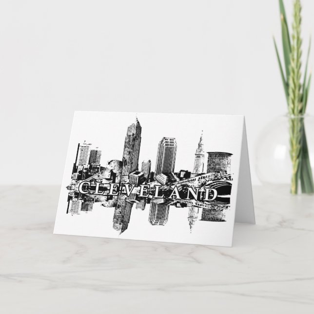 Cleveland, Ohio skyline Card (Front)