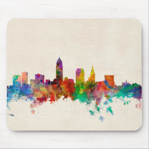 Cleveland Ohio Skyline Cityscape Mouse Pad