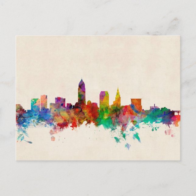 Cleveland Ohio Skyline Cityscape Postcard (Front)
