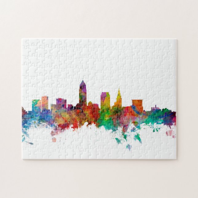 Cleveland Ohio Skyline Jigsaw Puzzle (Horizontal)