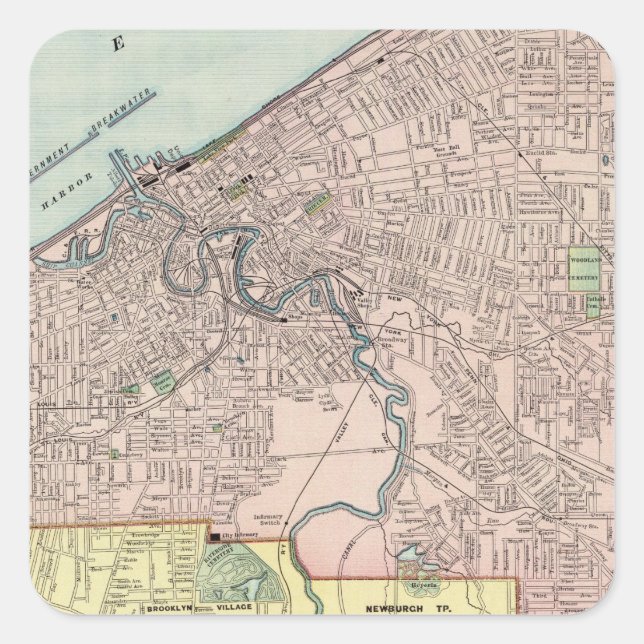 Cleveland, Ohio Square Sticker (Front)