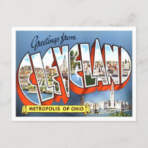 Cleveland, Ohio Vintage Big Letters Postcard