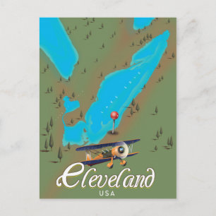 Cleveland,Ohio vintage Travel poster print art Postcard