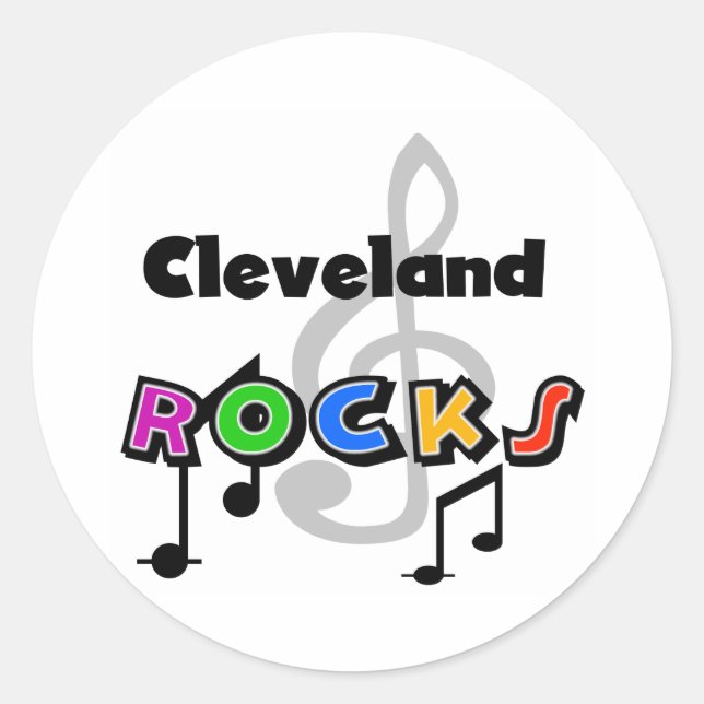 Cleveland Rocks Classic Round Sticker (Front)