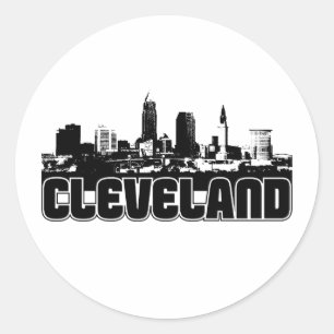 Cleveland Skyline Classic Round Sticker