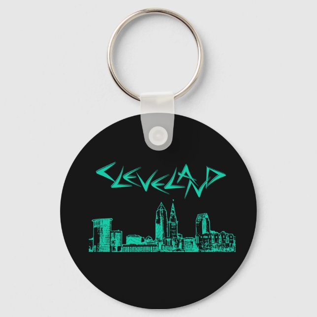 Cleveland Skyline Key Ring (Front)