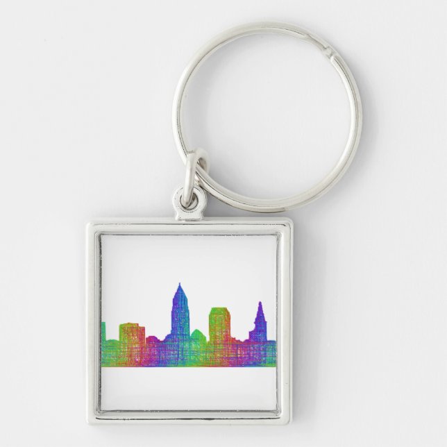 Cleveland skyline key ring (Front)
