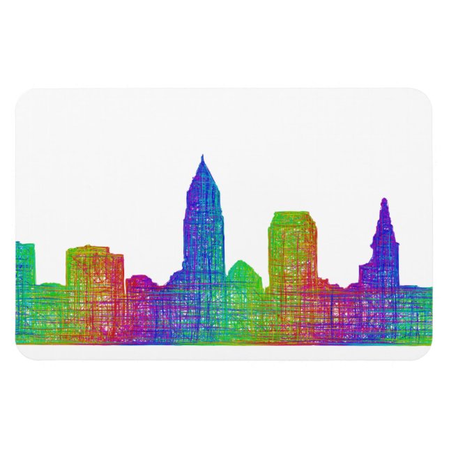 Cleveland skyline magnet (Horizontal)