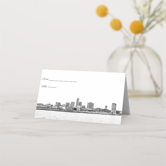 Cleveland Skyline Place Cards (Front)