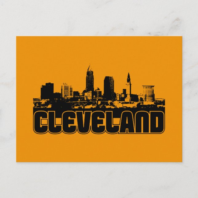 Cleveland Skyline Postcard (Front)