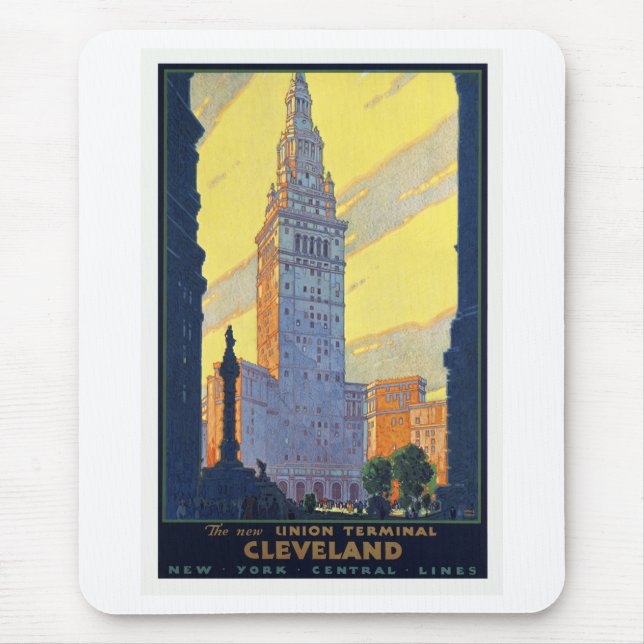 Cleveland The New Union Terminal Vintage Mouse Pad (Front)