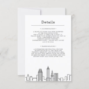 Cleveland Wedding   Guest Details Invitation