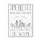 Cleveland Wedding | Stylised Skyline Save the Date