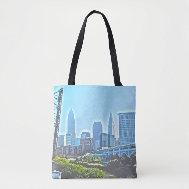 Cleveland West River Blues Tote Bag (Front)
