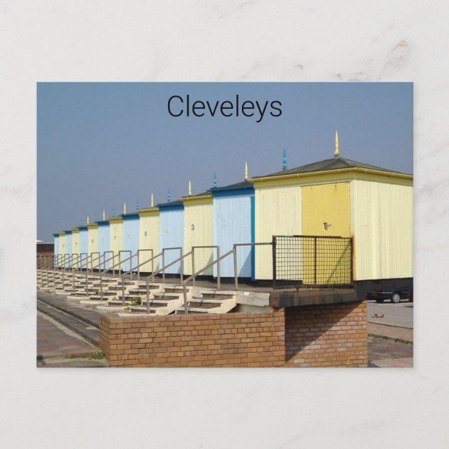 Cleveleys Beach Huts 2005 Postcard (Front)