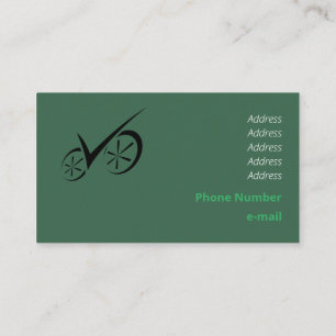 Clever Black Defined Biking Template Business Card