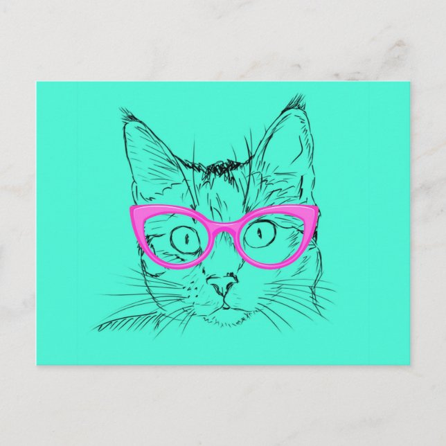 Clever Cat Postcard (Front)