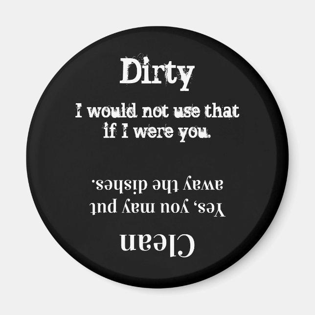 Clever Dishwasher Magnet Clean or Dirty (Front)
