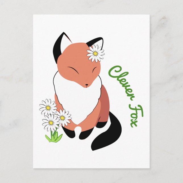 Clever Fox Postcard (Front)