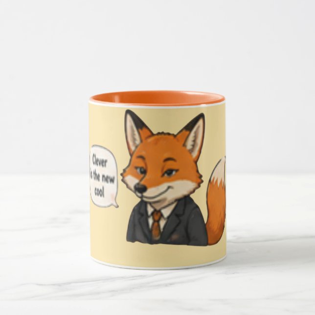 Clever Is the New Cool ☕ Funny Quote for Coffe Mug (Center)