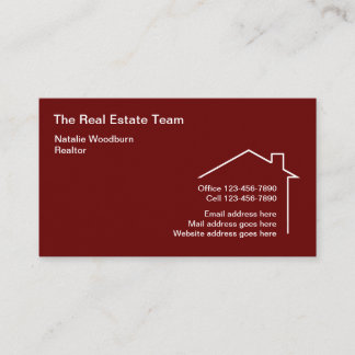 Clever Modern House Symbol Real Estate Business Card