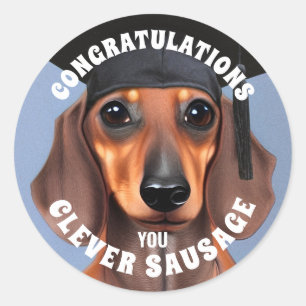 Clever Sausage Classic Round Sticker
