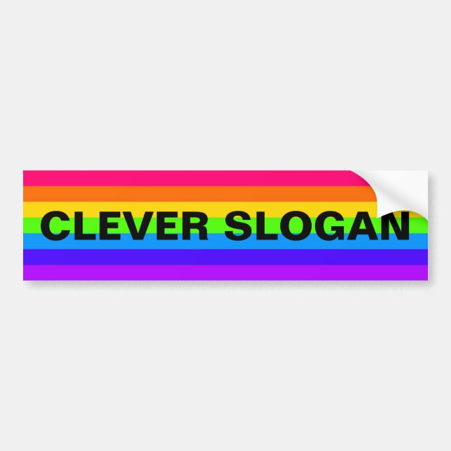 CLEVER SLOGAN BUMPER STICKER (Front)