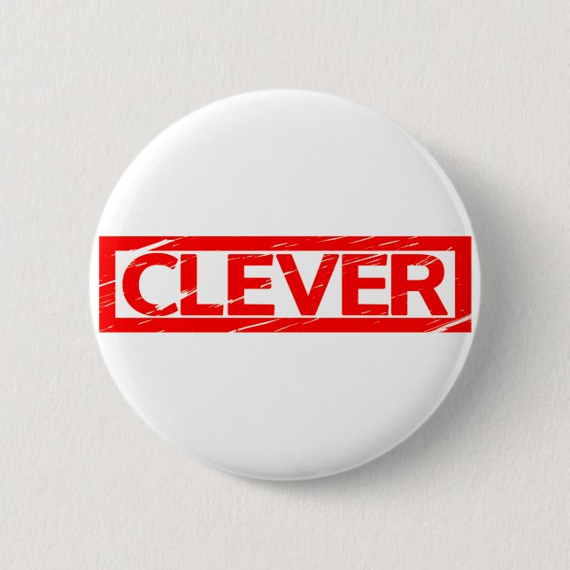 Clever Stamp 6 Cm Round Badge (Front)