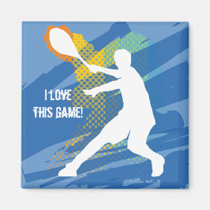 Clever Tennis Magnet: I love this game Magnet