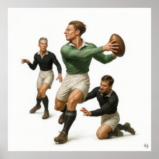 Clever Trick Dummy -  Vintage Rugby Print