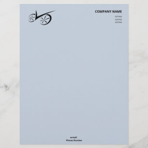 Clever Watercolor Defined Biking Custom Letterhead