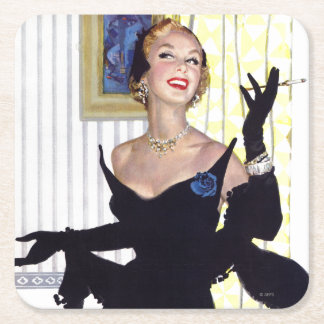 Clever Women Are Dangerous Too Square Paper Coaster