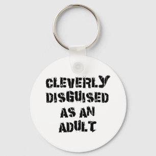 Cleverly Disguised As An Adult Grandpa Gift Key Ring