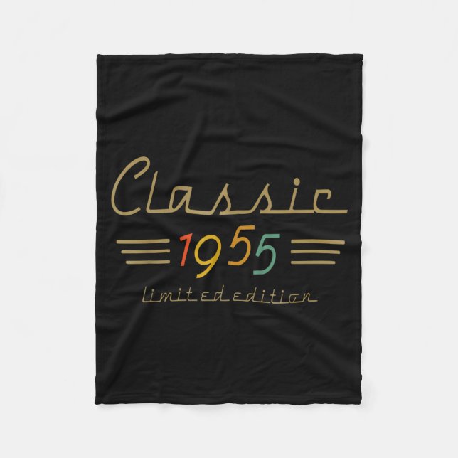 Clic 1955 Limited Edition 70 Year Old 70th Birthda Fleece Blanket (Front)