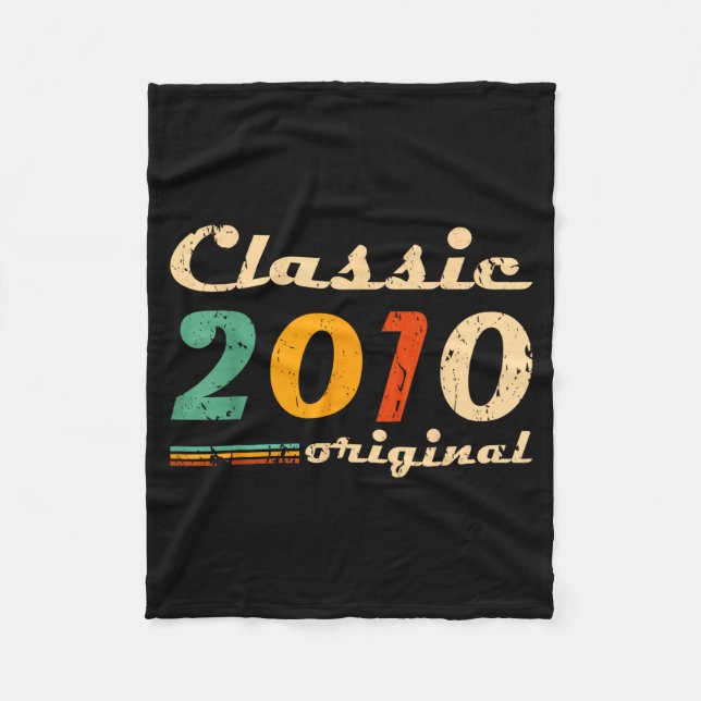 Clic 2010 Original Men Women Birth Of Birthday Vin Fleece Blanket (Front)