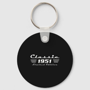 Clic 75 Birthday Decorations Men 75yr 1951 75th Bi Key Ring