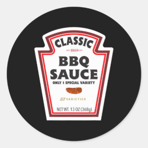 Clic Bbq Sauce Bottle Label Funny Halloween Costum