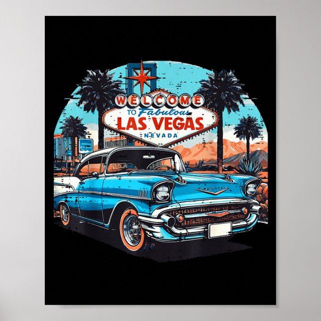 Clic Car Welcome Las Vegas Vacation Summer Men Wom Poster (Front)