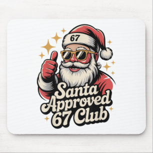 Clic Christmas 67 Santa Meme - Retro Santa Approve Mouse Pad