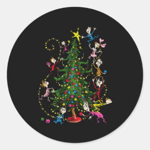 Clic Christmas Tree Classic Round Sticker