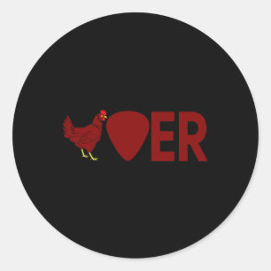 Clic Country Lead Guitar Player Chicken Picker Fas Classic Round Sticker