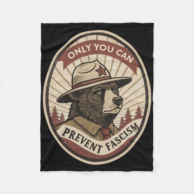 Clic - Defend Democracy - Only You Can Prevent Fac Fleece Blanket (Front)