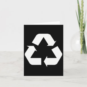 Clic Green-white Recycle Sign Design Standard Card