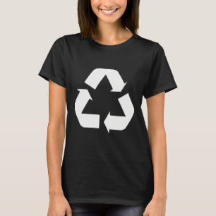 Clic Green-white Recycle Sign Design Standard  T-Shirt
