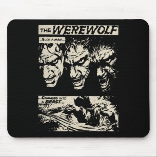 Clic Horror Movie Monster Horror Comic Werewolf Ma Mouse Pad
