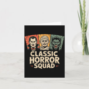 Clic Horror Squad Vintage Retro Monster Halloween Card