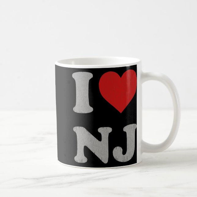 Clic I Love Nj Y2k Souvenir I Heart New Jersey  Coffee Mug (Right)