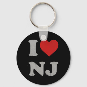 Clic I Love Nj Y2k Souvenir I Heart New Jersey  Key Ring